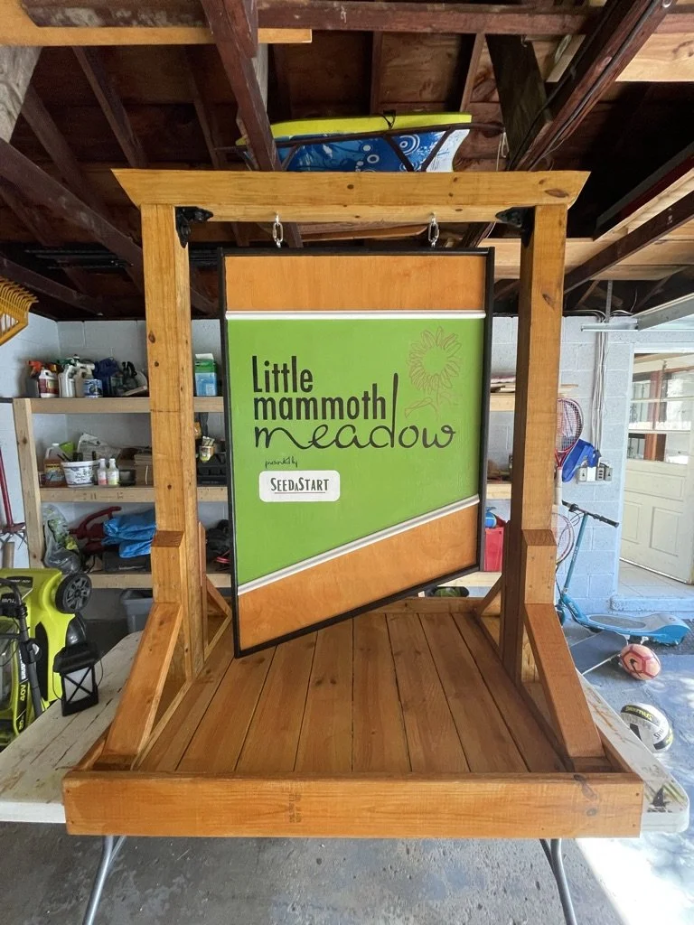 Designed, built, & hand painted and stained this sign for the Little Mammoth Meadow, a Sunflower field that was planted in Gahanna. I worked with Art Garden Academy's owner to create the idea and handled everything from inception to completion. 