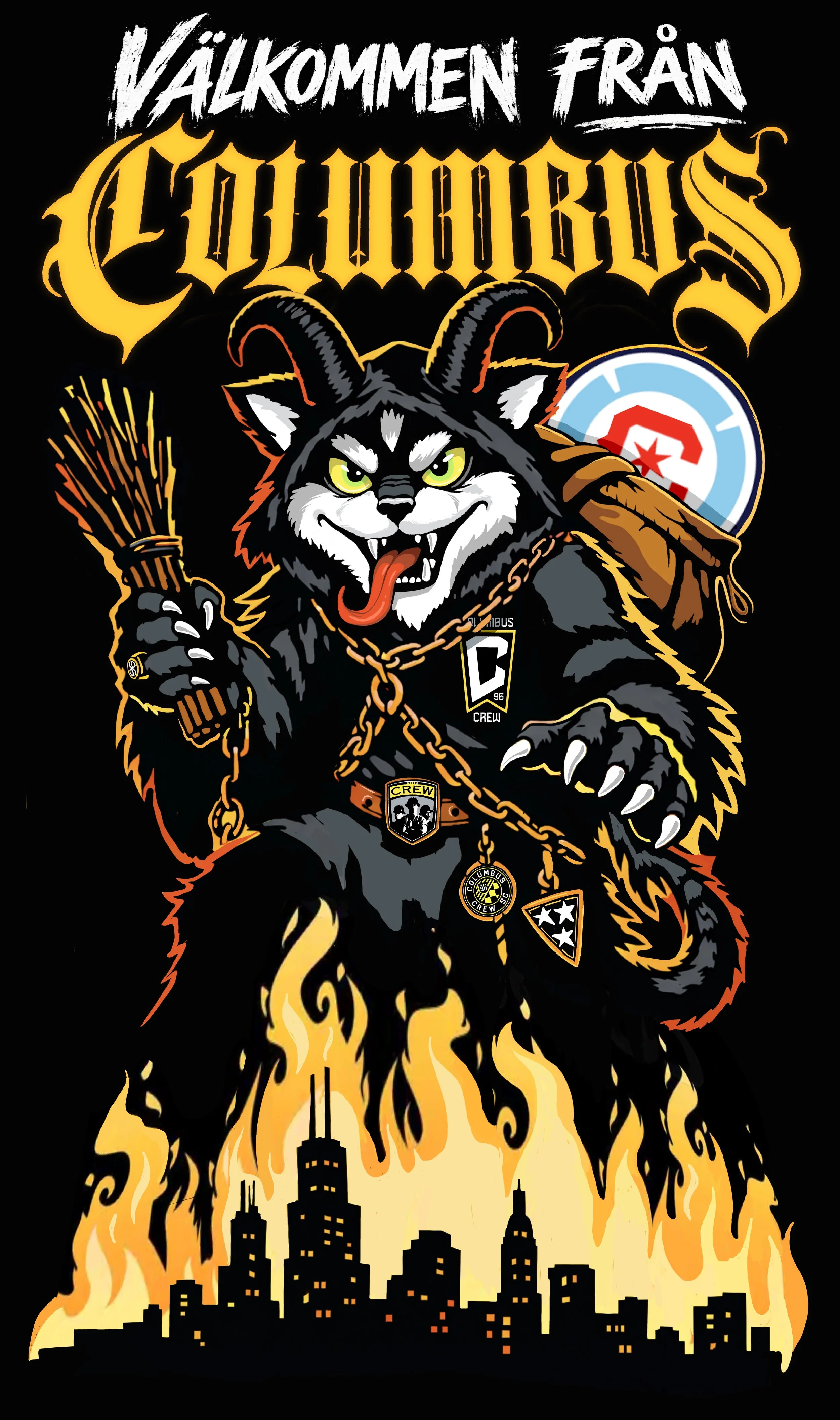 Columbus Crew TIFO for "Crewsmas" opening match 2026