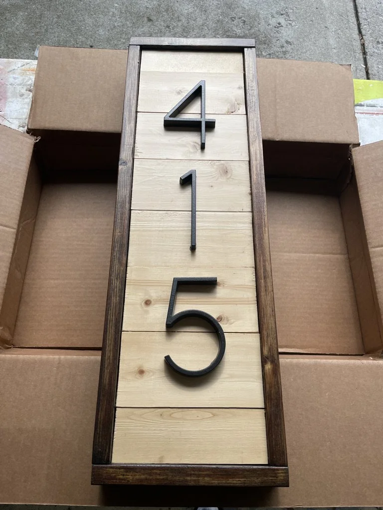 Address sign design and install. Had a ton of commissions for address signs that I built  and installed. 