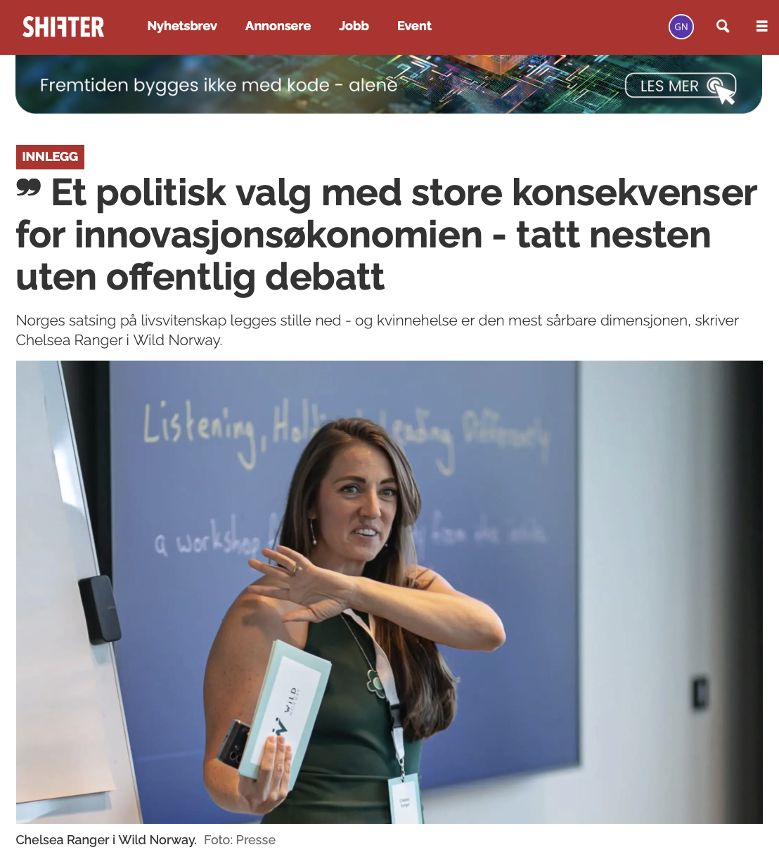 Op-ed: A political decision with major consequences for the innovation economy – taken almost without public debate