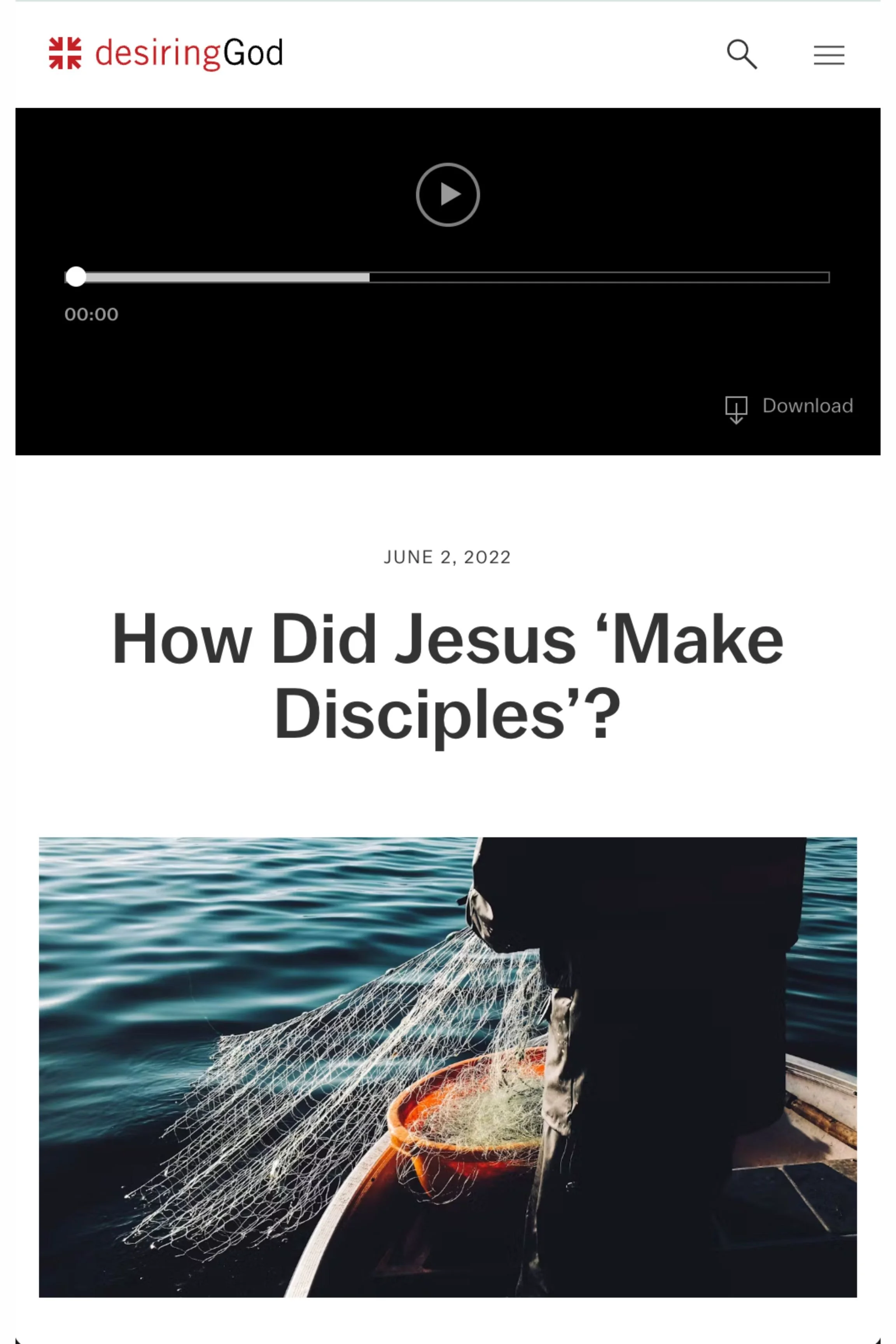 "How Did Jesus ‘Make Disciples’?" by DesiringGod.org
