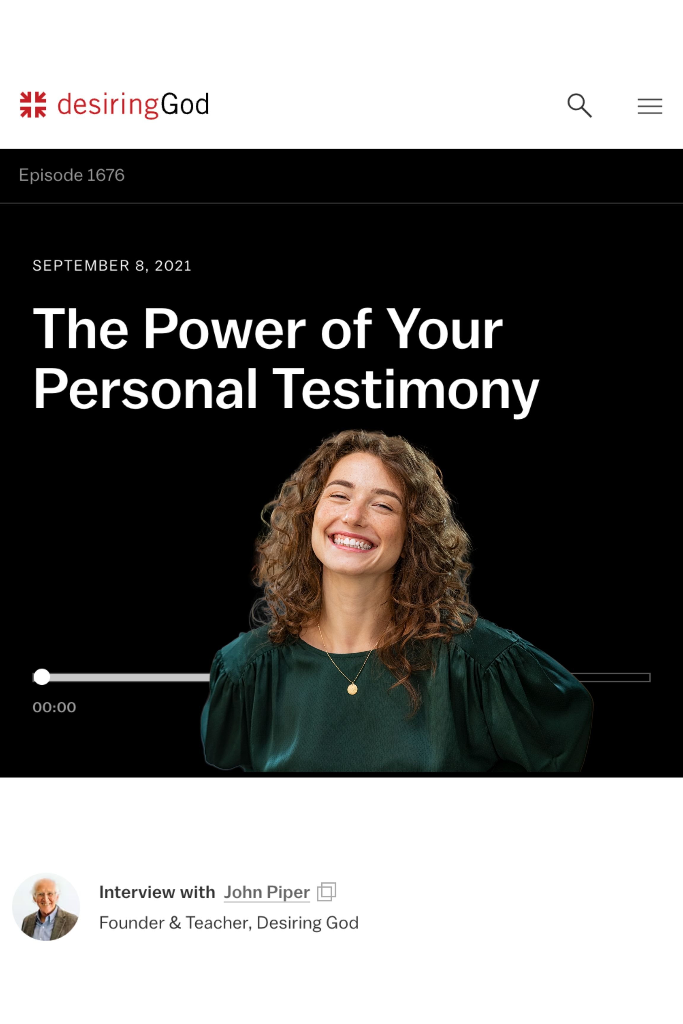 "The Power of Your Personal Testimony" by John Piper