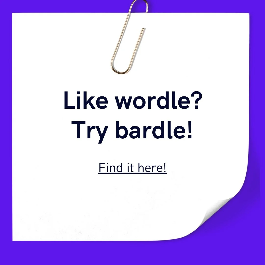 Think you know your 'thou' from your 'thee'? Check out Bardle at ShakespearesWords.com !

https://shakespeareswords.com/Public/LanguageCompanion/bardle.aspx

#Bardle #ShakespeareSigns #WordNerds #DeafAccess #ShakespeareGame #WordleInspired #Shakespea
