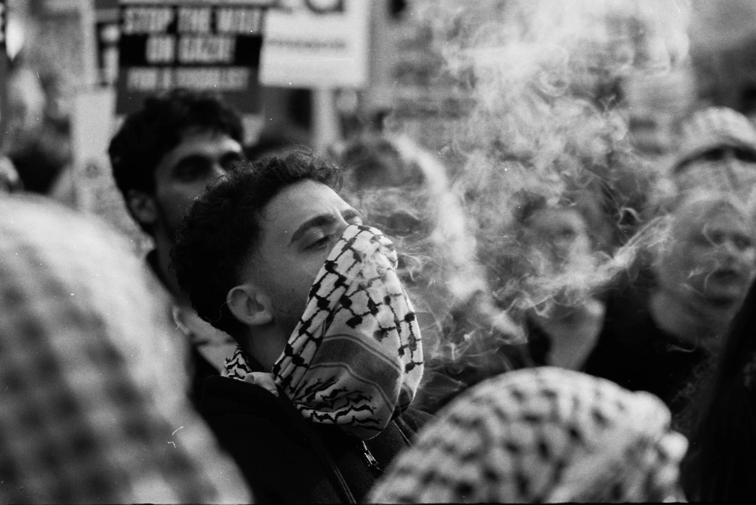 Taken at a gathering before the Pro Palestine March actually started