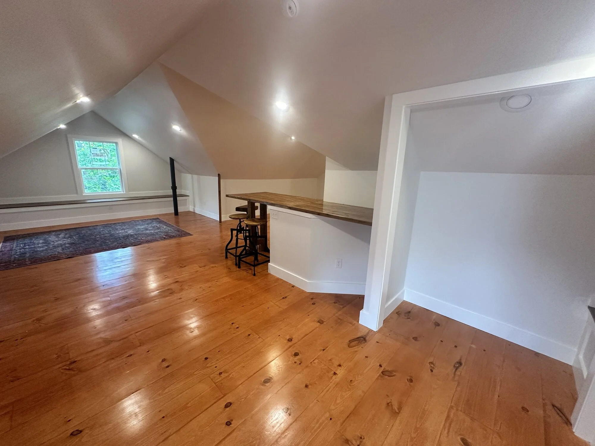 After — new closet and door trim in the finished attic living space
