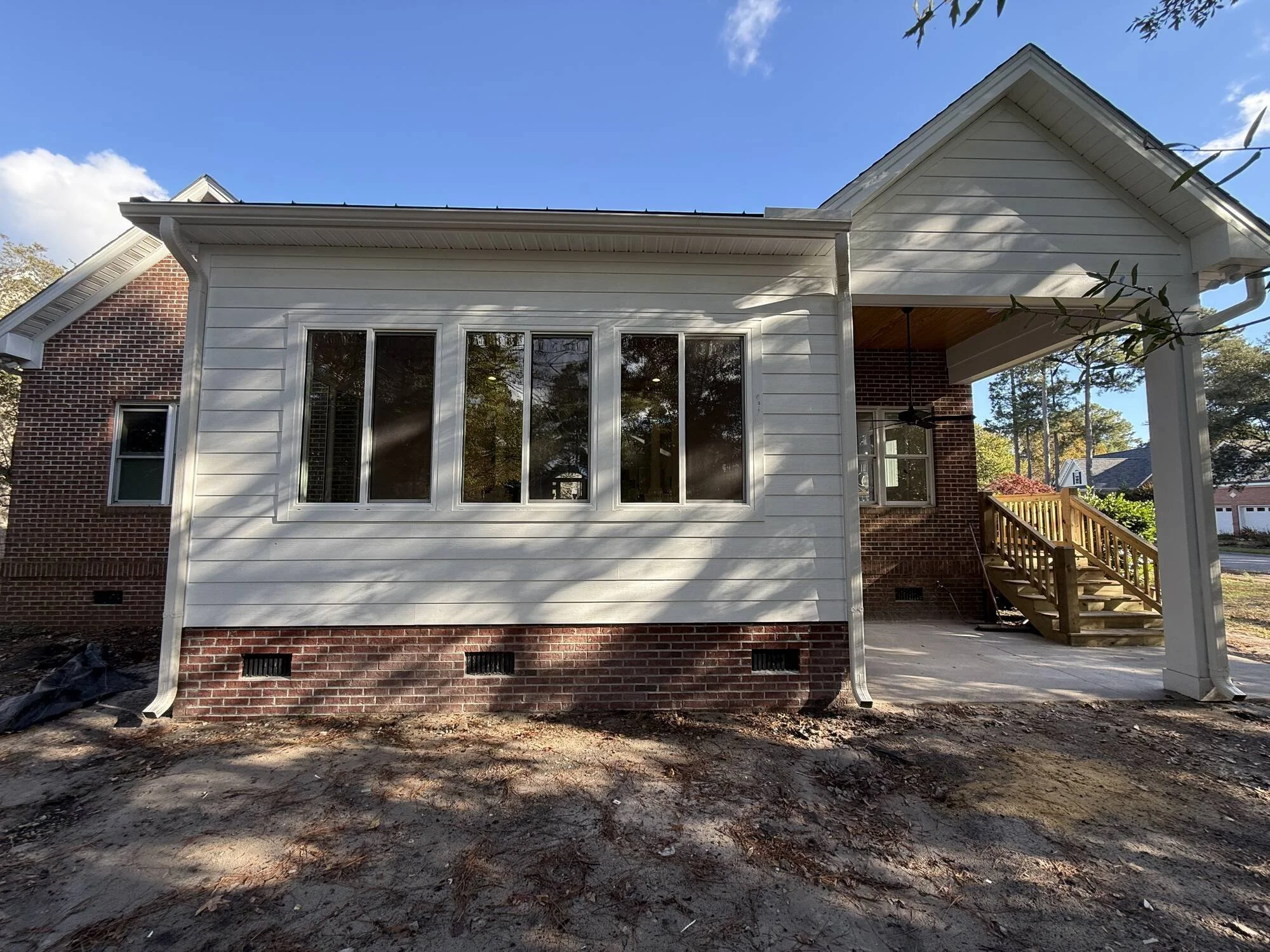After — the new sunroom all finished up