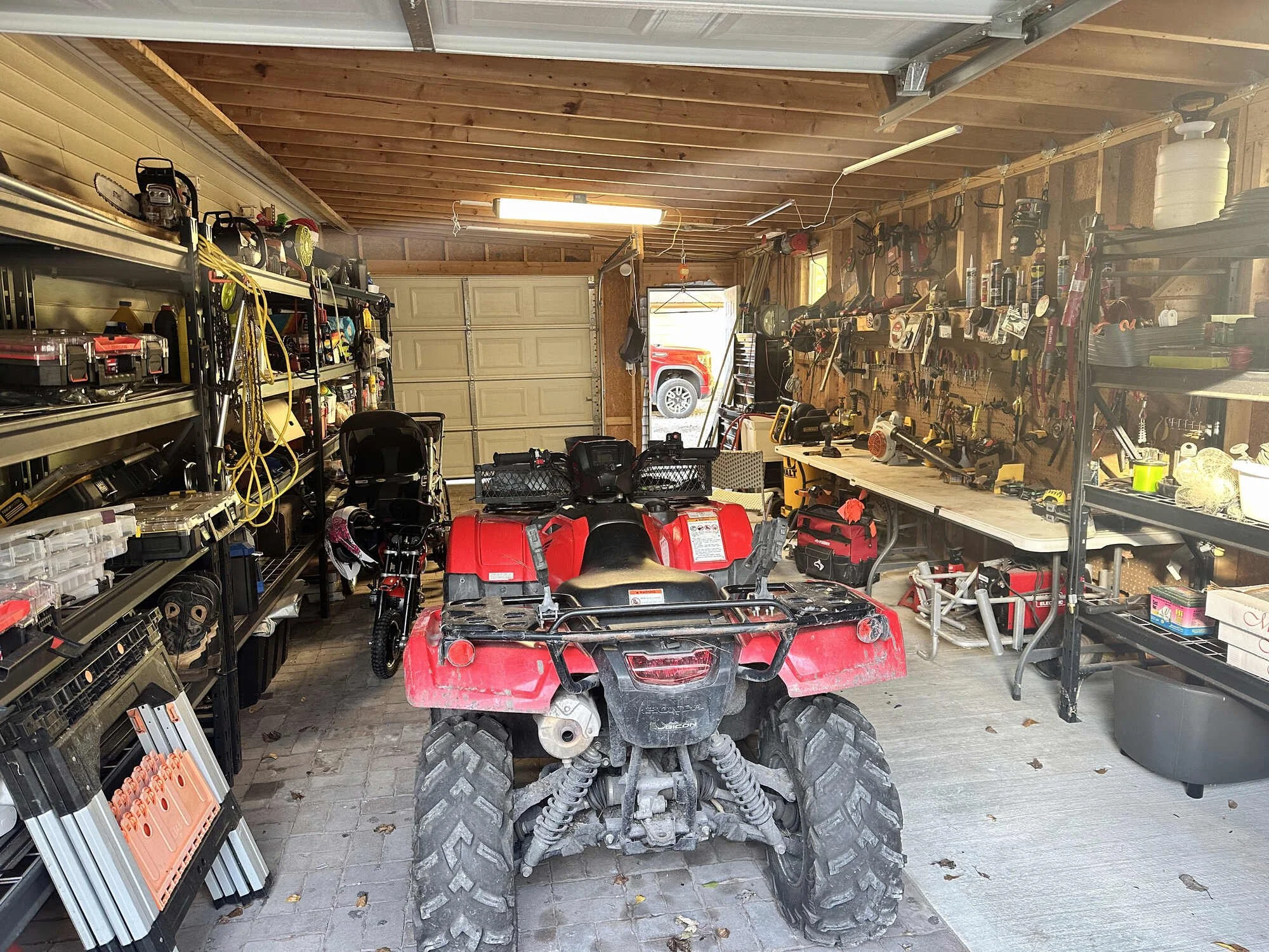 Before — the garage that had become the family's overflow storage