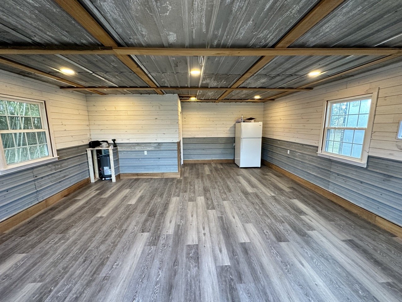 Interior of garage rebuild