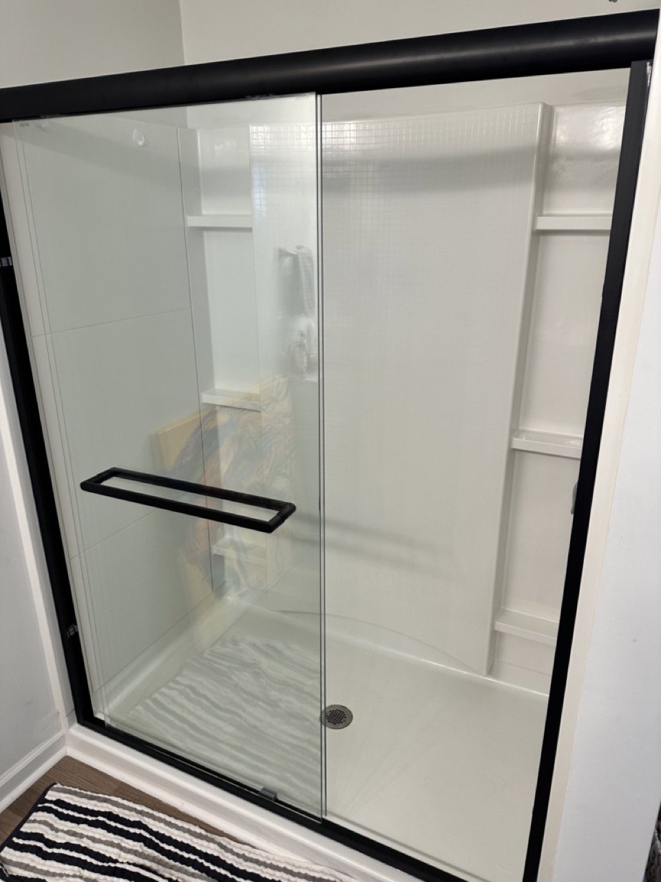 Shower door installation