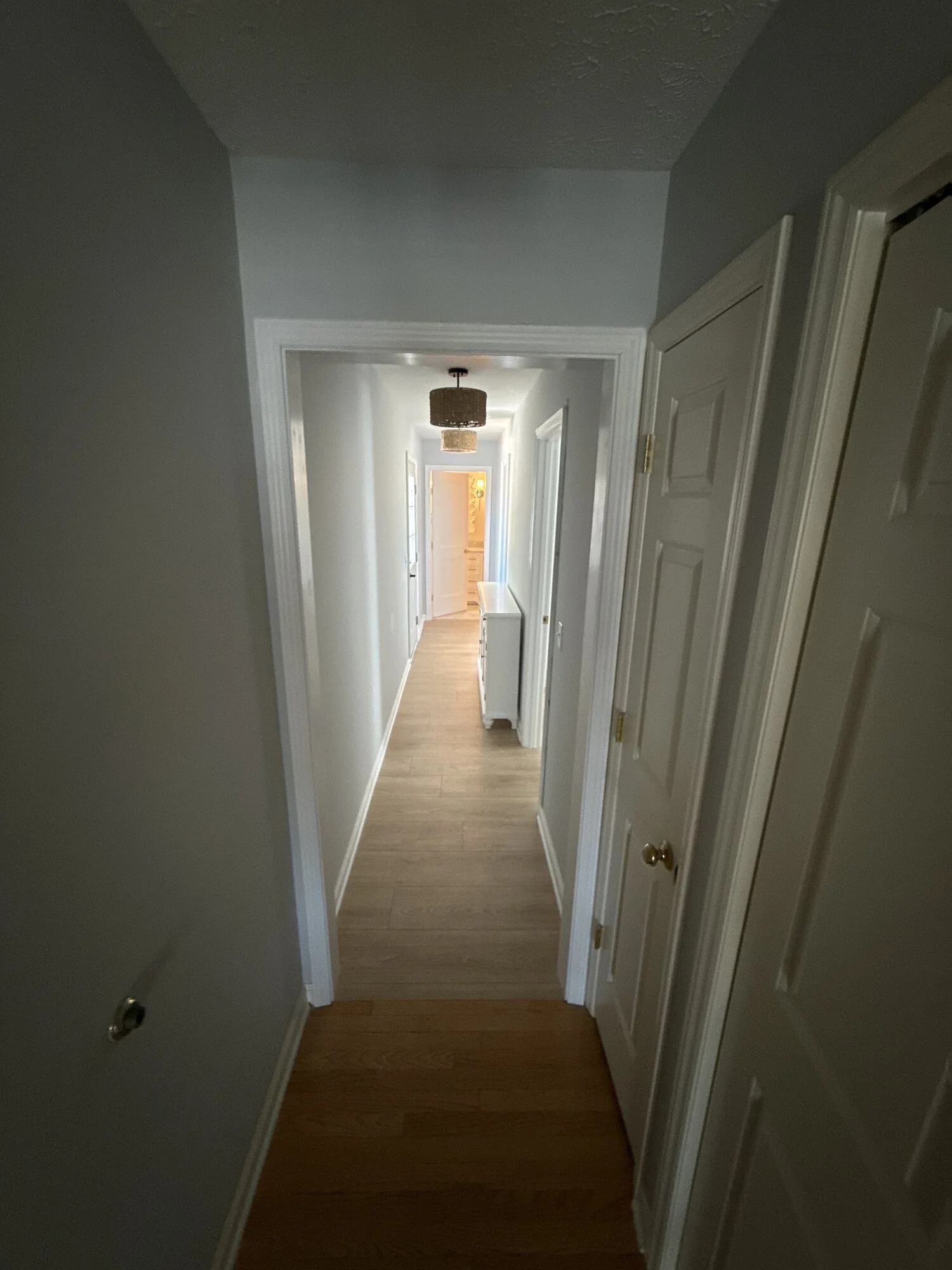 After — new hallway tying the converted space into the house