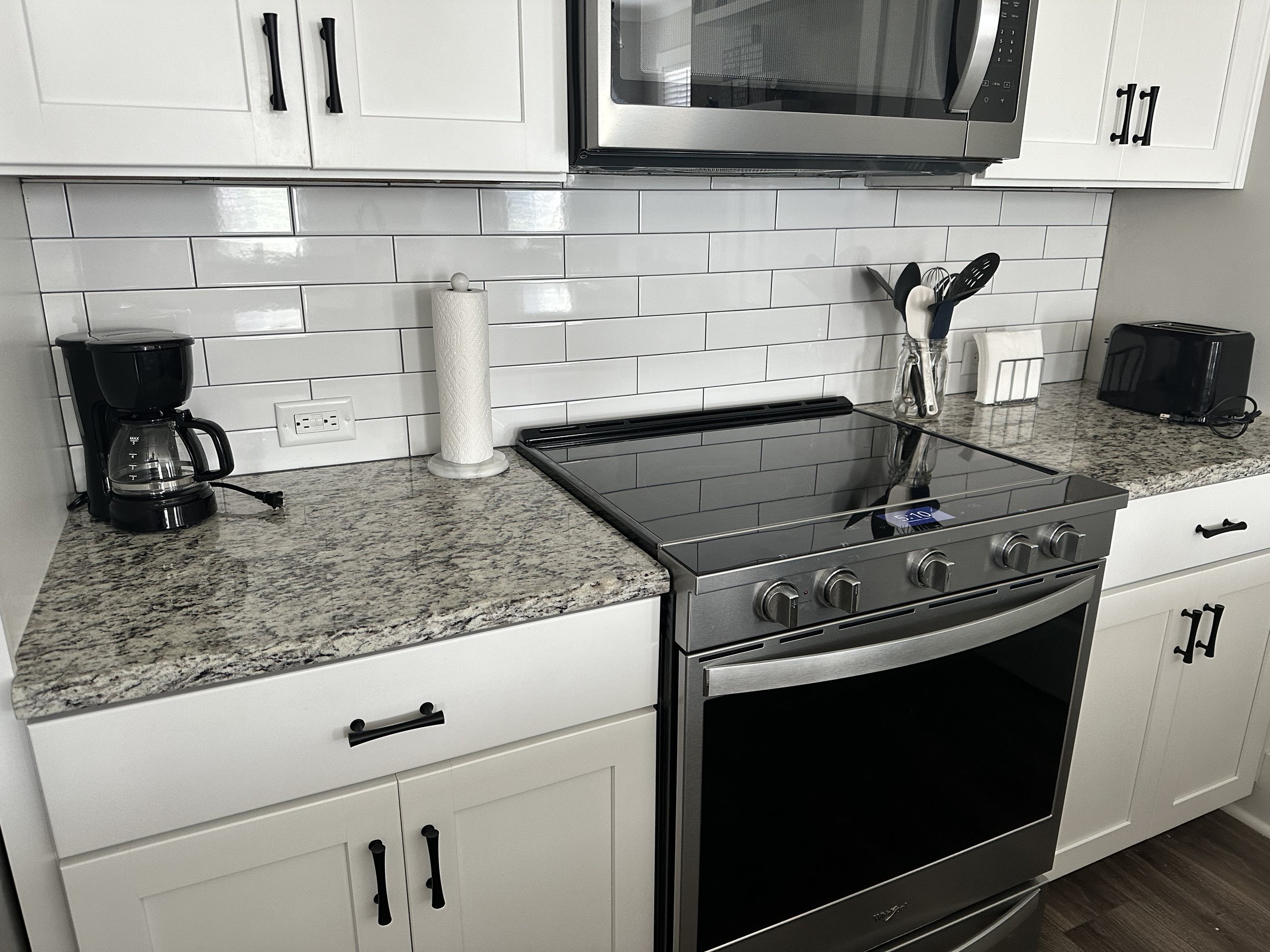Subway tile backsplash