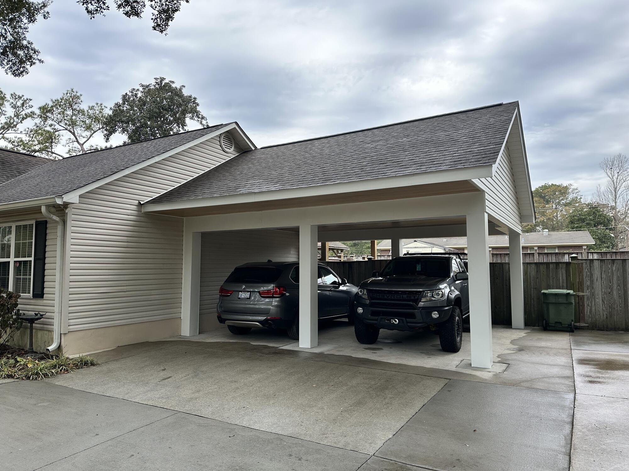 Attached Carport Build — Callie Ct, Wilmington