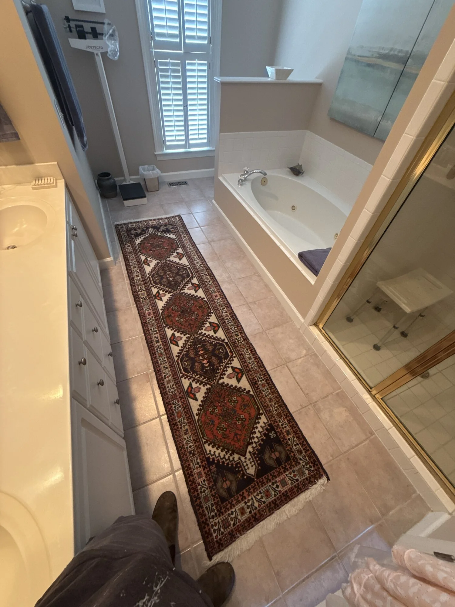 Before — old tile floors and dated finishes 