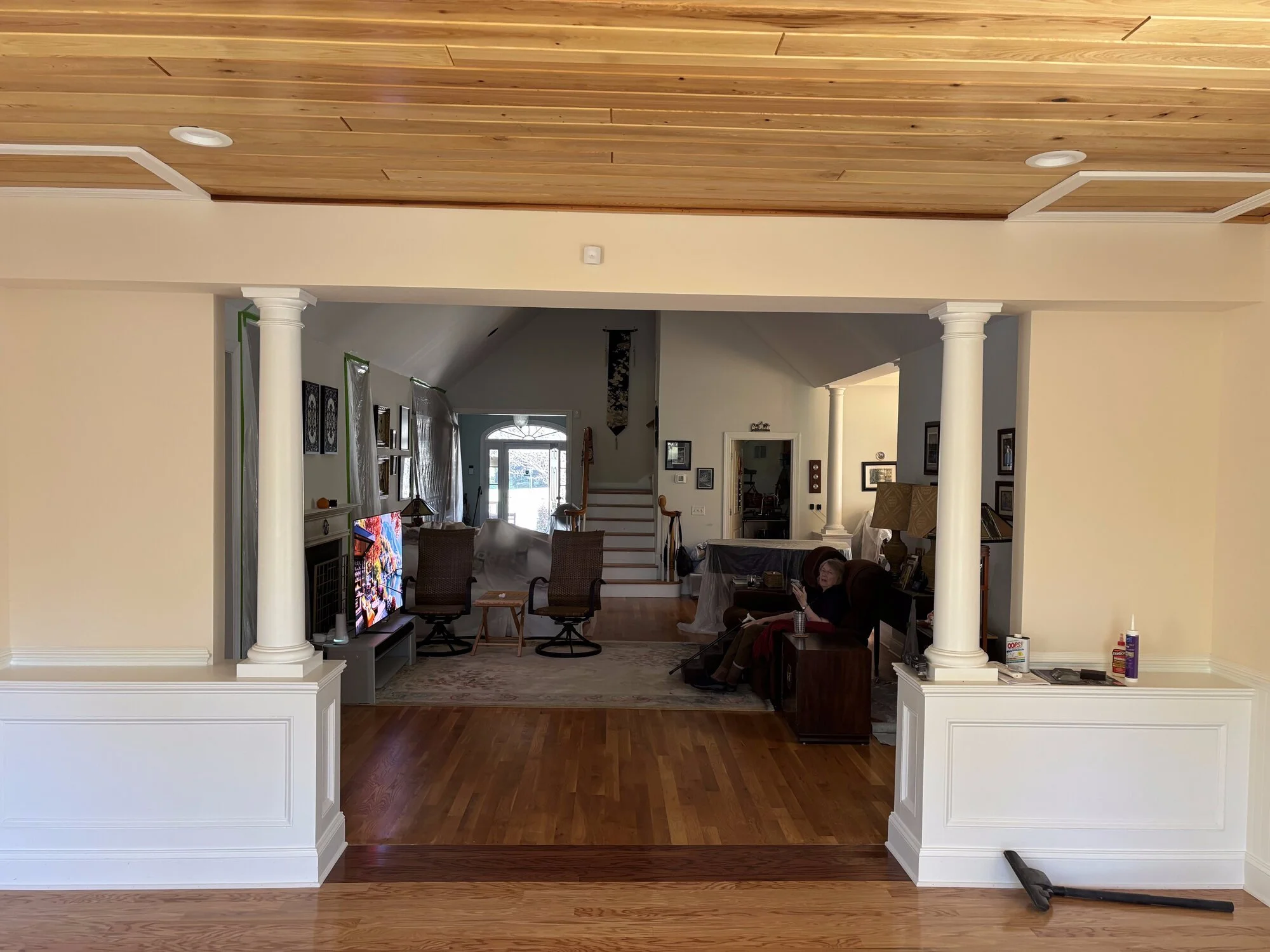 After — looking through the new addition into the house