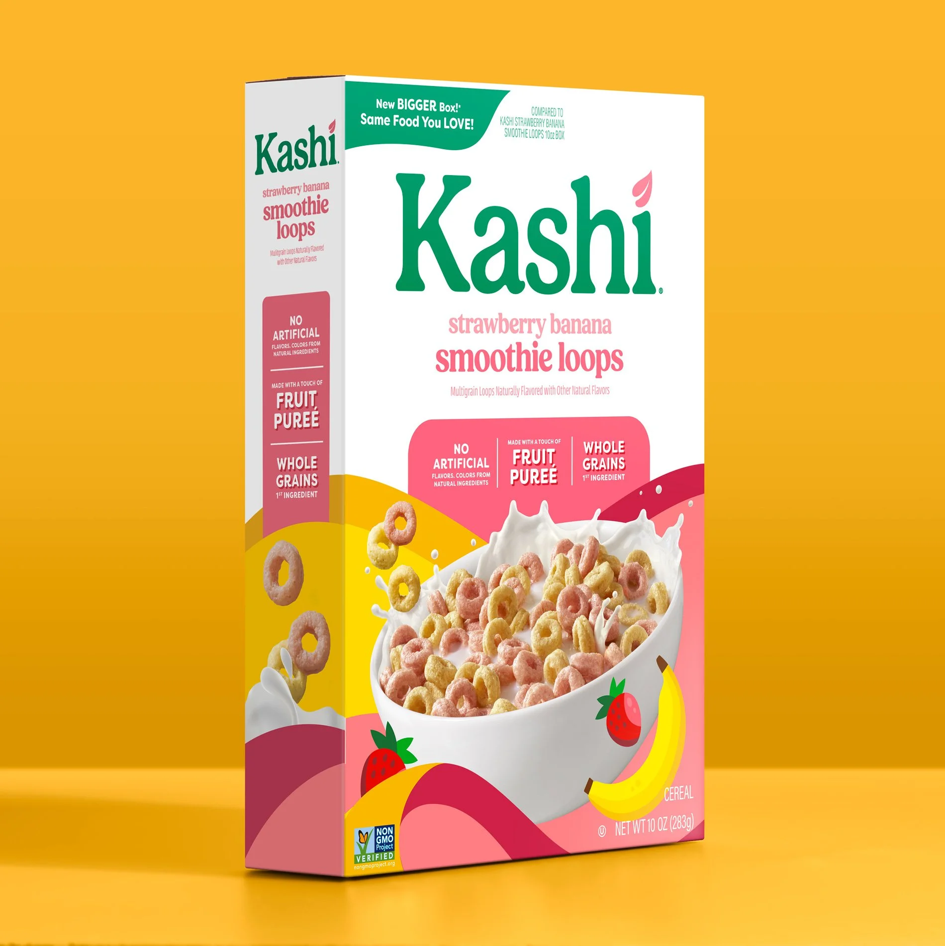 Kashi Smoothie loops Cereal Packaging photography for brand redesign - CPG Brand Photography