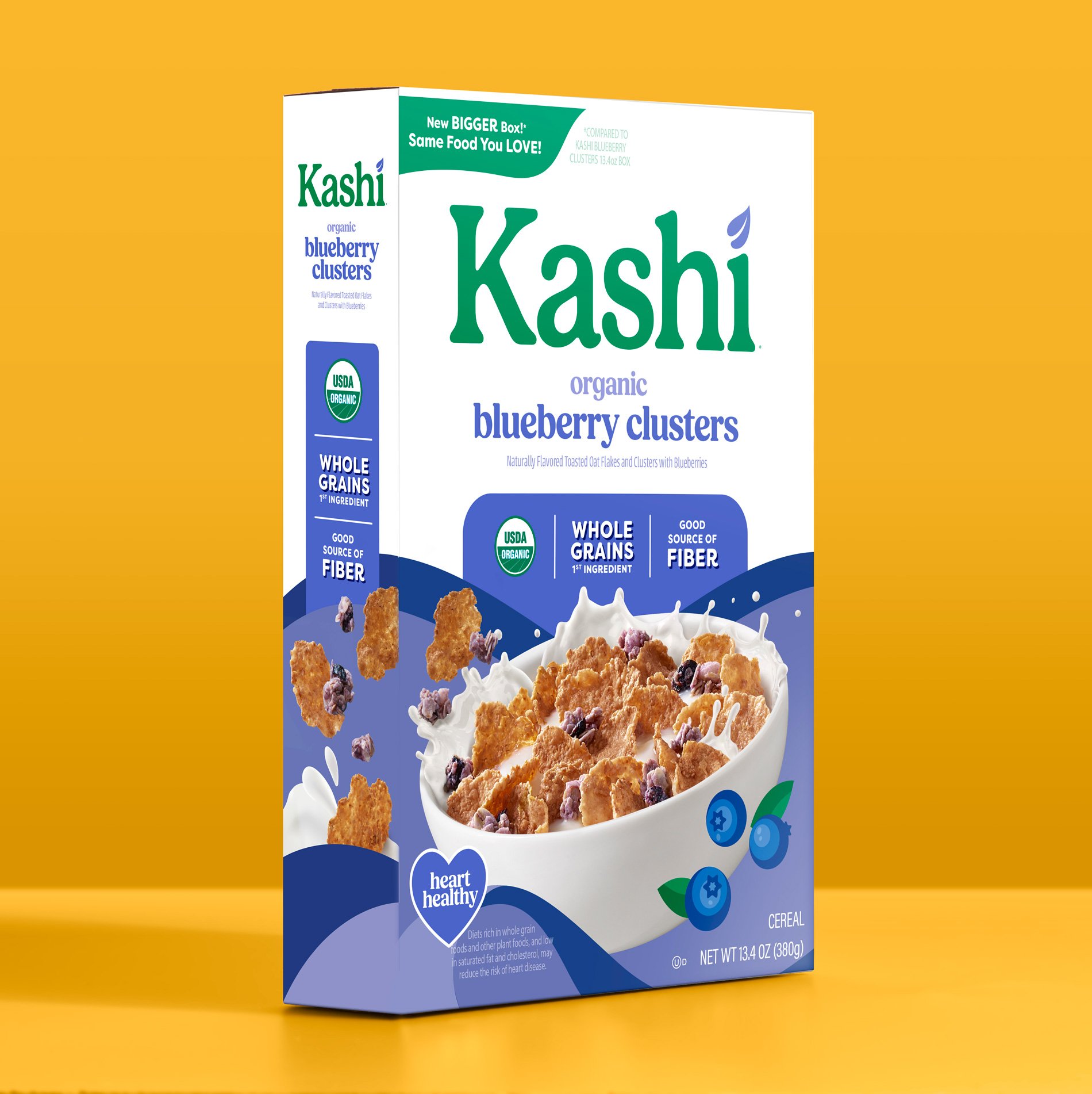 Kashi Blueberry clusters Cereal Packaging photography for brand redesign - CPG Brand Photography
