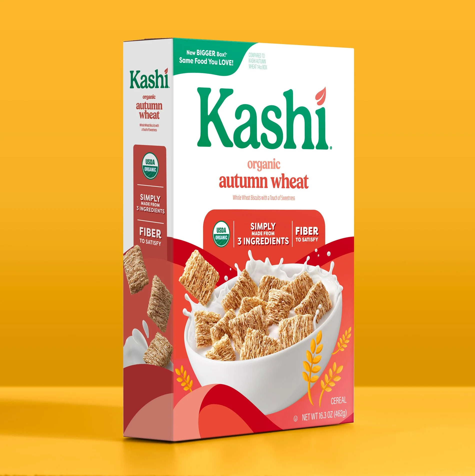 Kashi Autumn Wheat Cereal Packaging photography for brand redesign - CPG Brand Photography