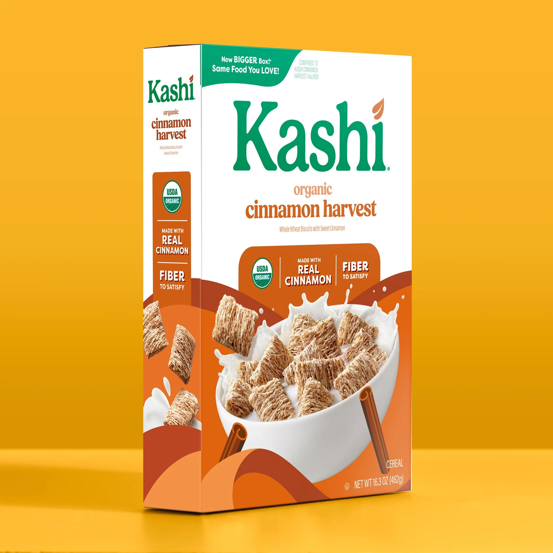 Kashi cinnamon harvest Cereal Packaging photography for brand redesign - CPG Brand Photography