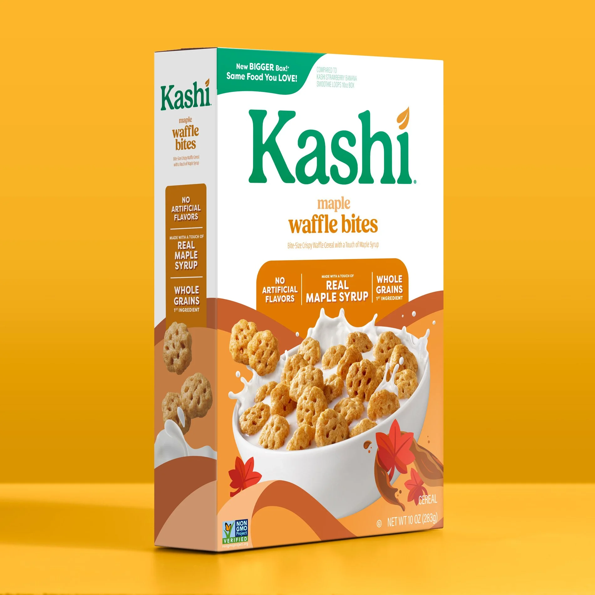 Kashi Waffle bites Cereal Packaging photography for brand redesign - CPG Brand Photography