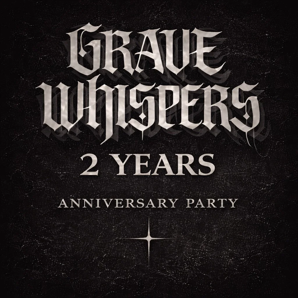 @gravewhispers celebrates 2 years of dark creation.
Two years of community, independent art, and shadowed expression.

To mark this anniversary, the celebration takes place at @akari_photostudio in Lisbon, and Dusk Riders will be present with a physi