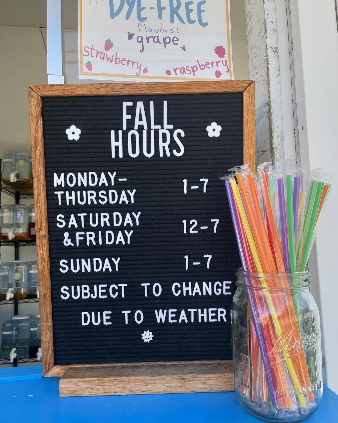 Fall hours! 🍎🍁
