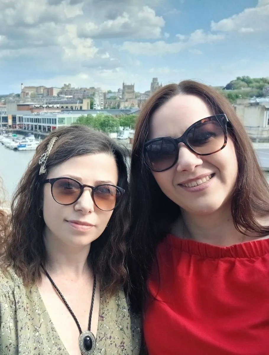 Two childhood friends, Nataliia from Lviv and Inna from Zhytomyr