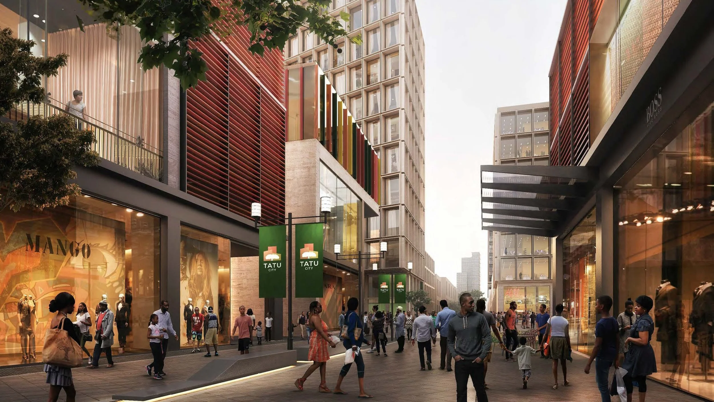 A 3D Rendering of Tatu City, Nairobi, Kenya where HQ Kenya House is located