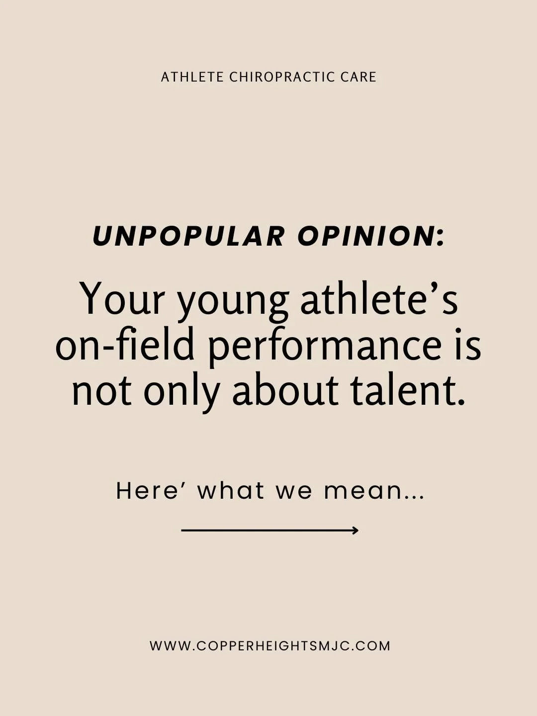 Young athletes put their bodies to the test every day&mdash;from practice to games, growth plates to repetitive movements. 🏈⚽⚾

Athletic chiropractic care supports proper spinal alignment, improves mobility, and helps prevent injuries before they st