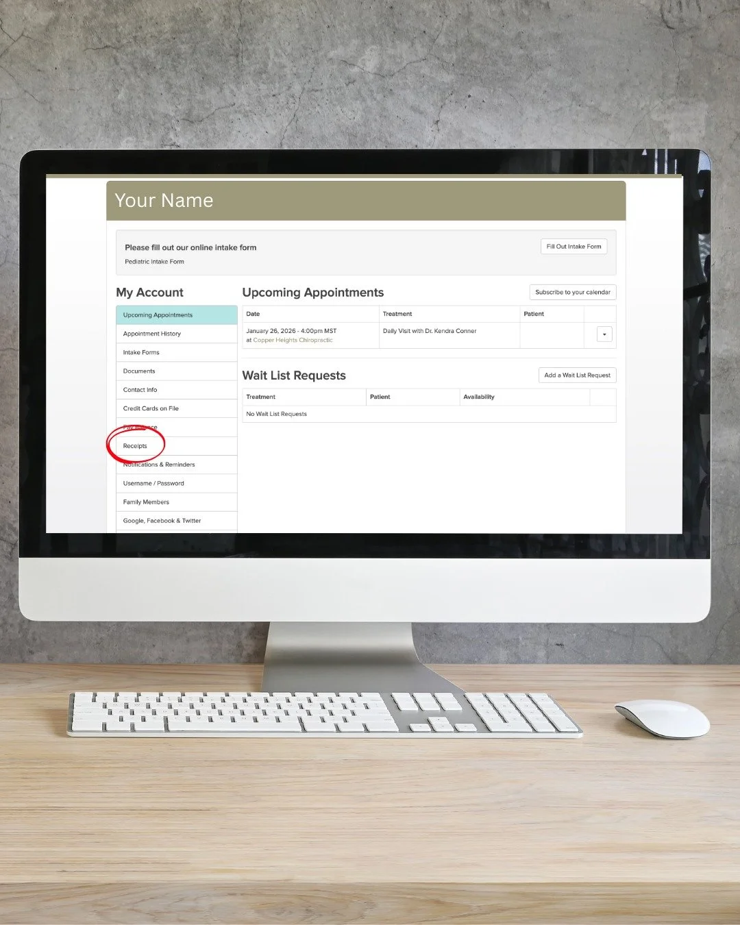 Are you in need of receipts or invoices for reimbursement or tax purposes? We got you!

It's super simple....
1. Login on copperheightschiropractic.com (hint: Click "Make An Appointment" on the home screen 💻)
2. Scroll down and click on th