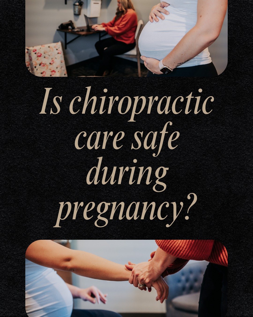 One of the top questions we hear is whether chiropractic care during pregnancy is safe.

The answer is yes. 

When performed by a trained provider, prenatal chiropractic care uses pregnancy specific techniques designed to support both mom and baby.

