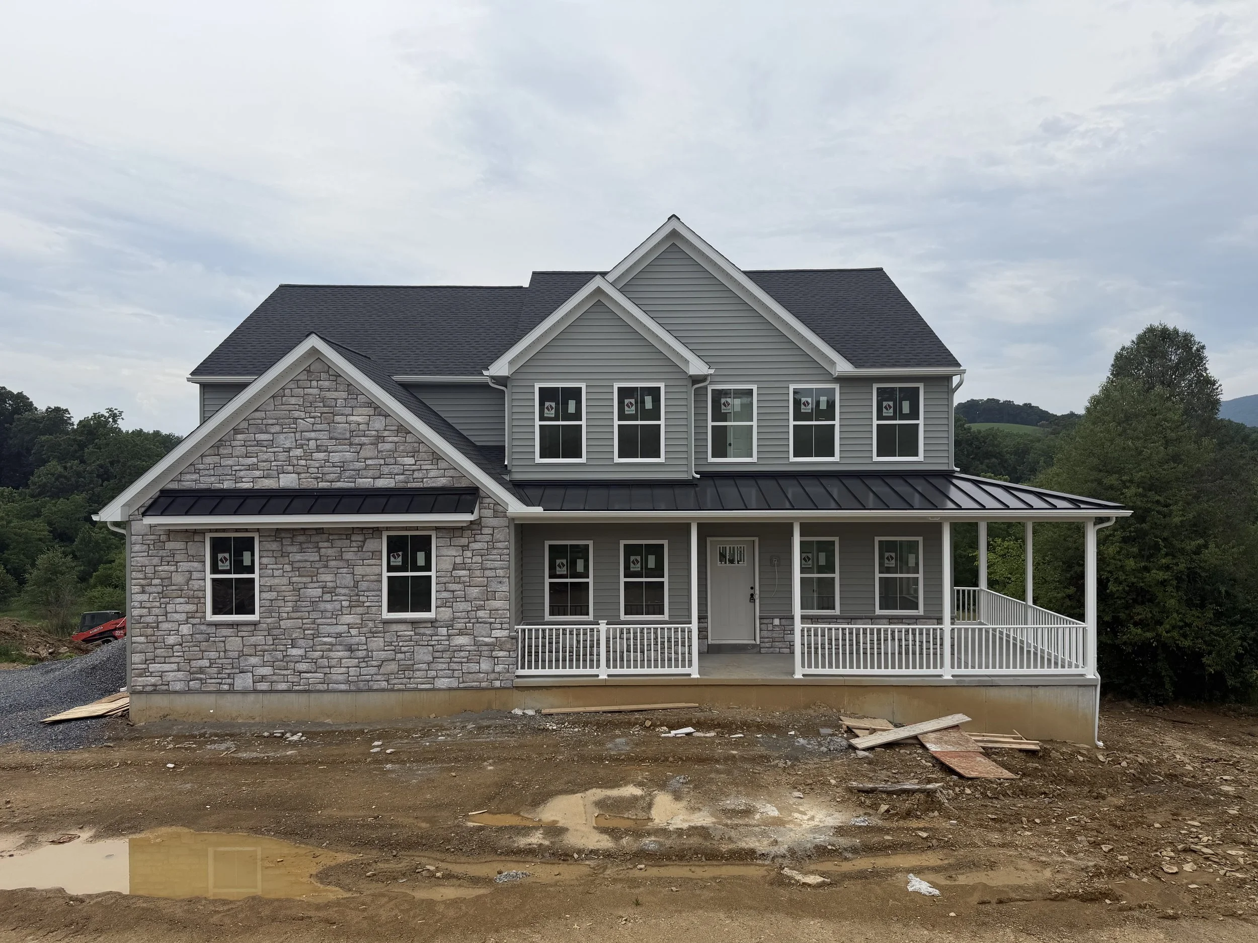 New construction 2 story home in Hamburg, PA in mid construction