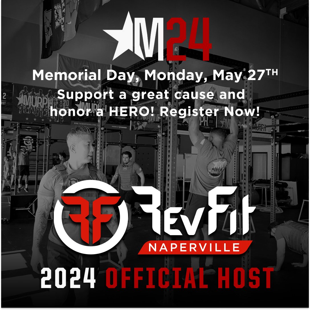 Who's ready for The Murph Challenge 2024? 🏃&zwj;♂️💪 RFN is the official Naperville Host! Link in bio to register and learn more. 

This Memorial Day (May 27th), CrossFit boxes and military communities worldwide will again take on &quot;The Murph,&q