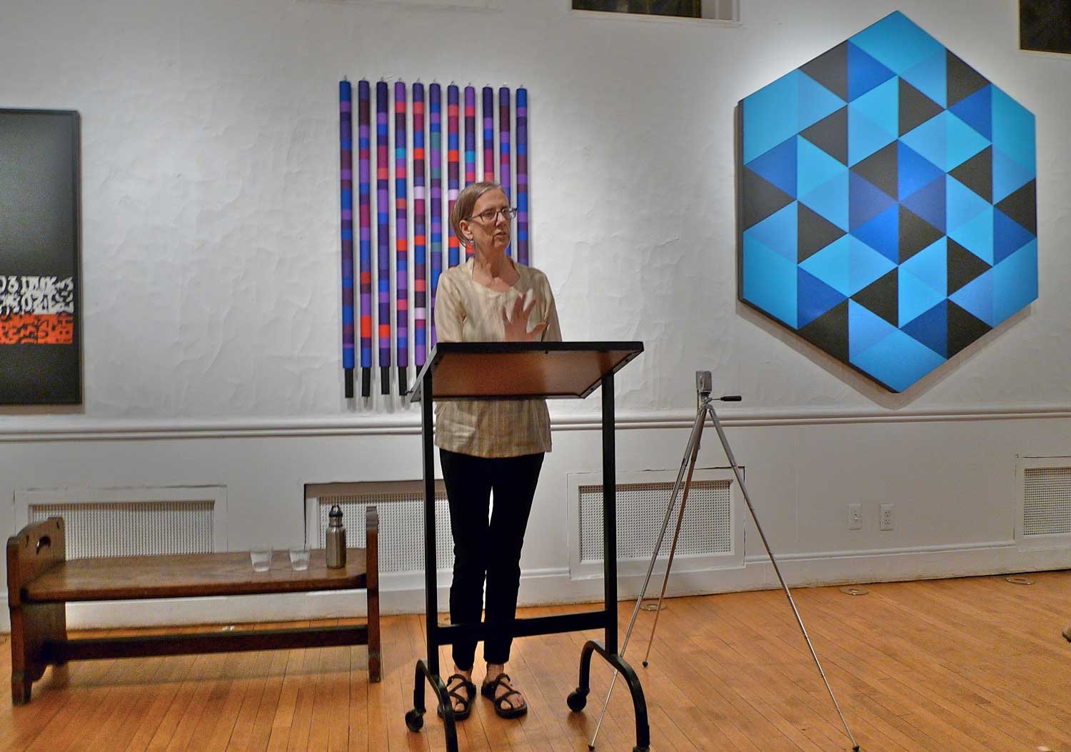 Barbara reading at Scarab Club Detroit, Photo by Bob Henning, September 20, 2011.