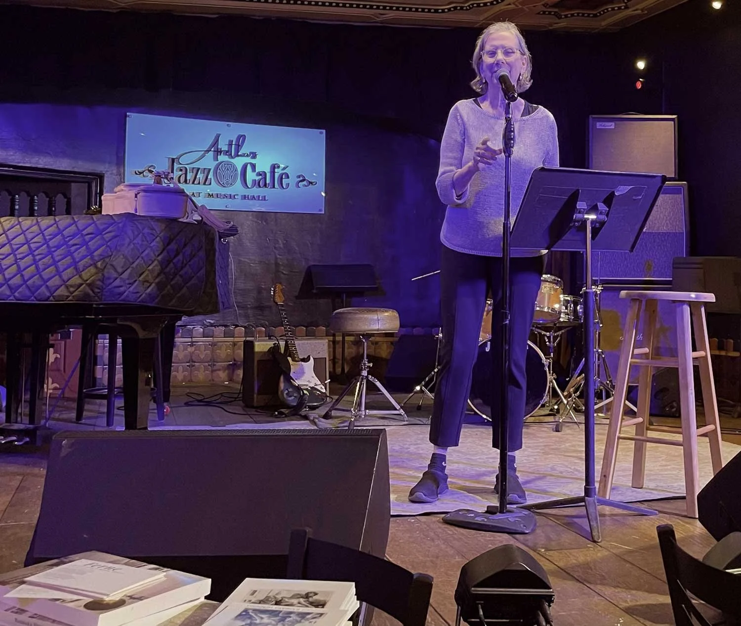 Reading at Aretha Jazz Club, October 5, 2023.
