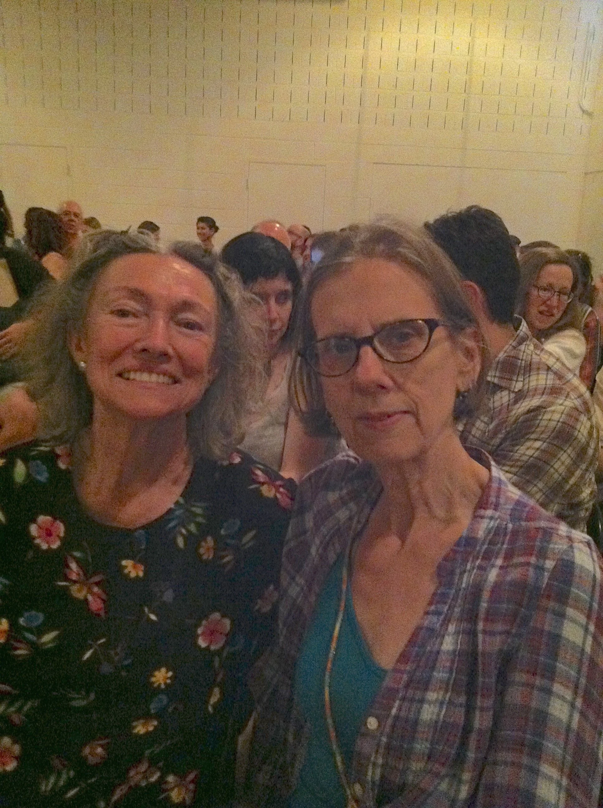 Maureen Owen and Barbara, last night at Naropa’s Summer Program, May 7, 2012
