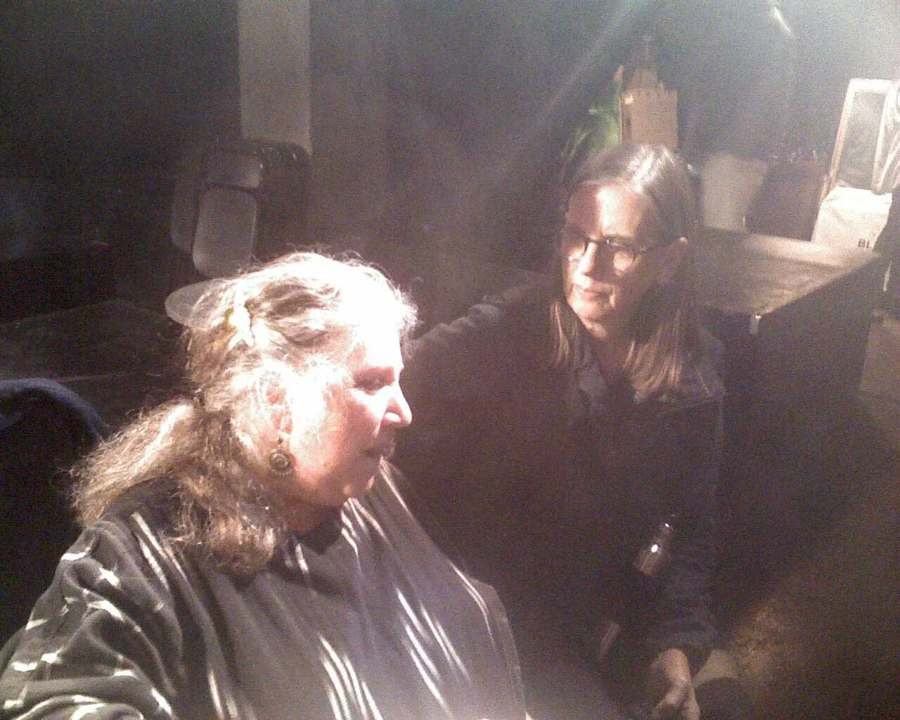 Diane DiPrima and Barbara at the Living Theater, October 20, 2012.