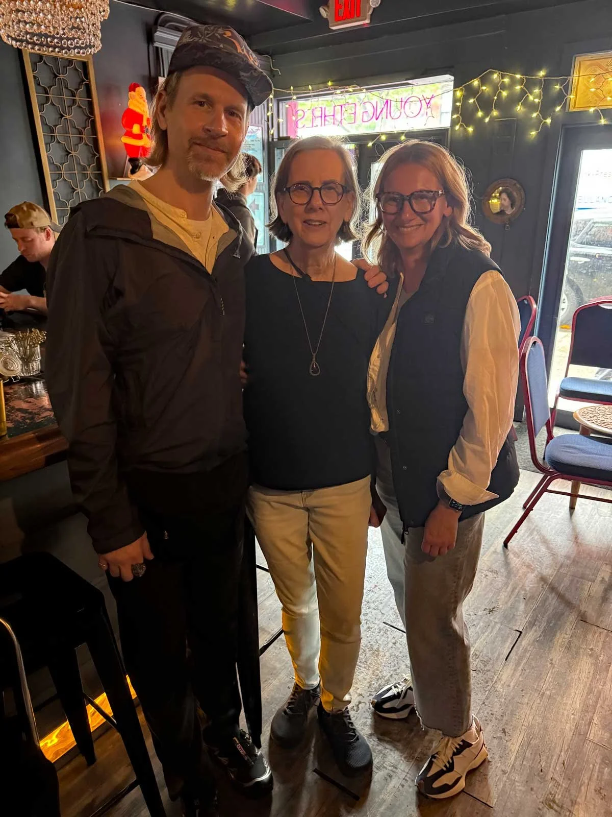
Barbara with children Michah and Linnee at Girlfriend Book Party, May 4, 2025.