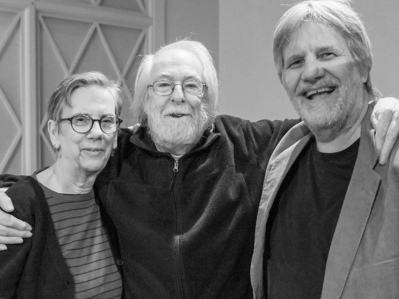 Barbara, Paul, and Frank Carlberg at the Portland Conservatory of Music's "Words in Music" event. Portland, Maine. Photo by David Wade, April 25, 2026.