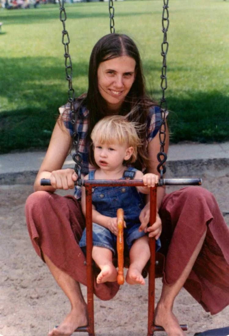 Michah and Barb in the UP, photo by Patti Henning, 1979