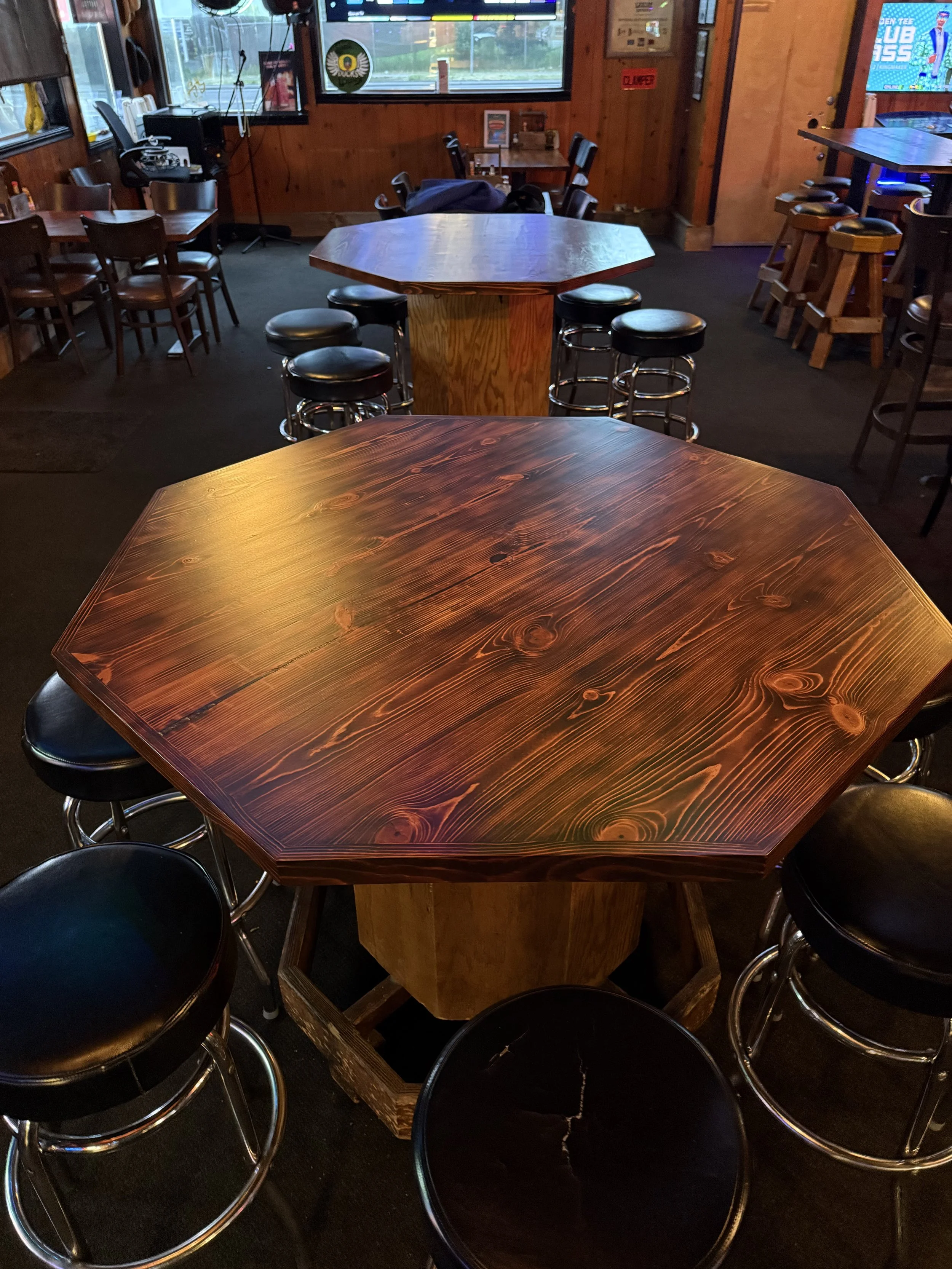 Burned/Stained Pine Tabletops