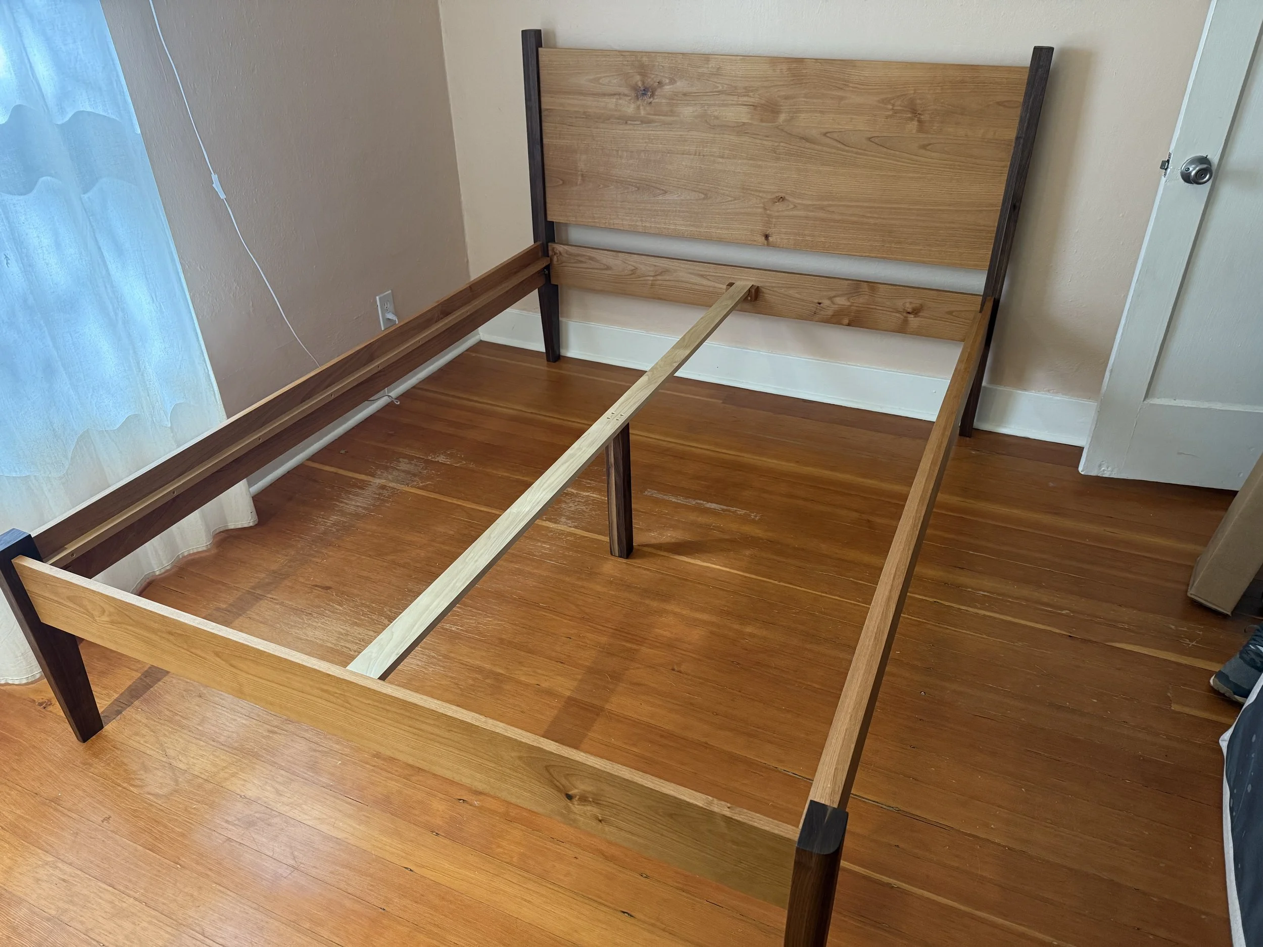 Alder & Walnut Bed Frame