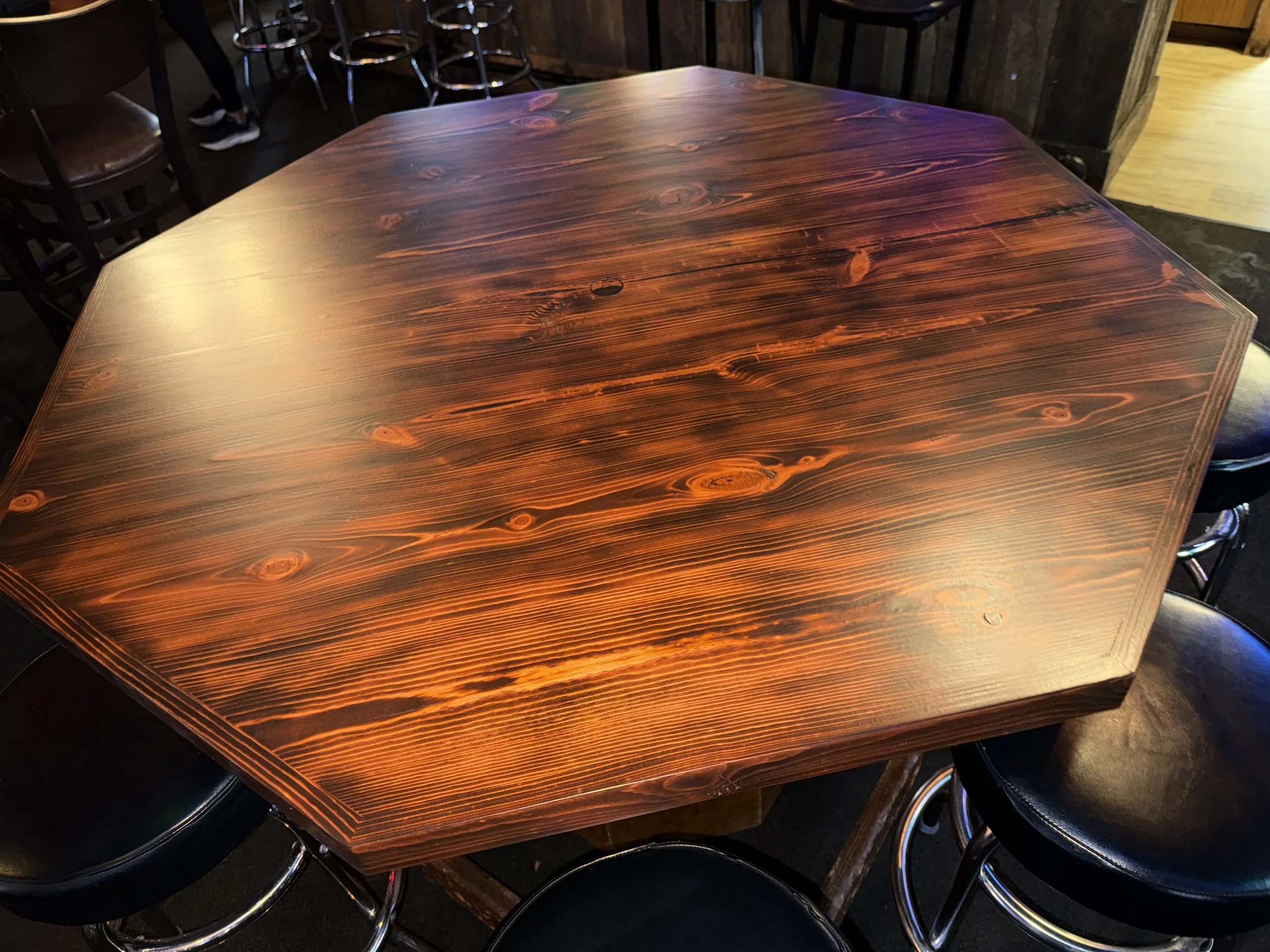 Burned/Stained Pine Tabletops