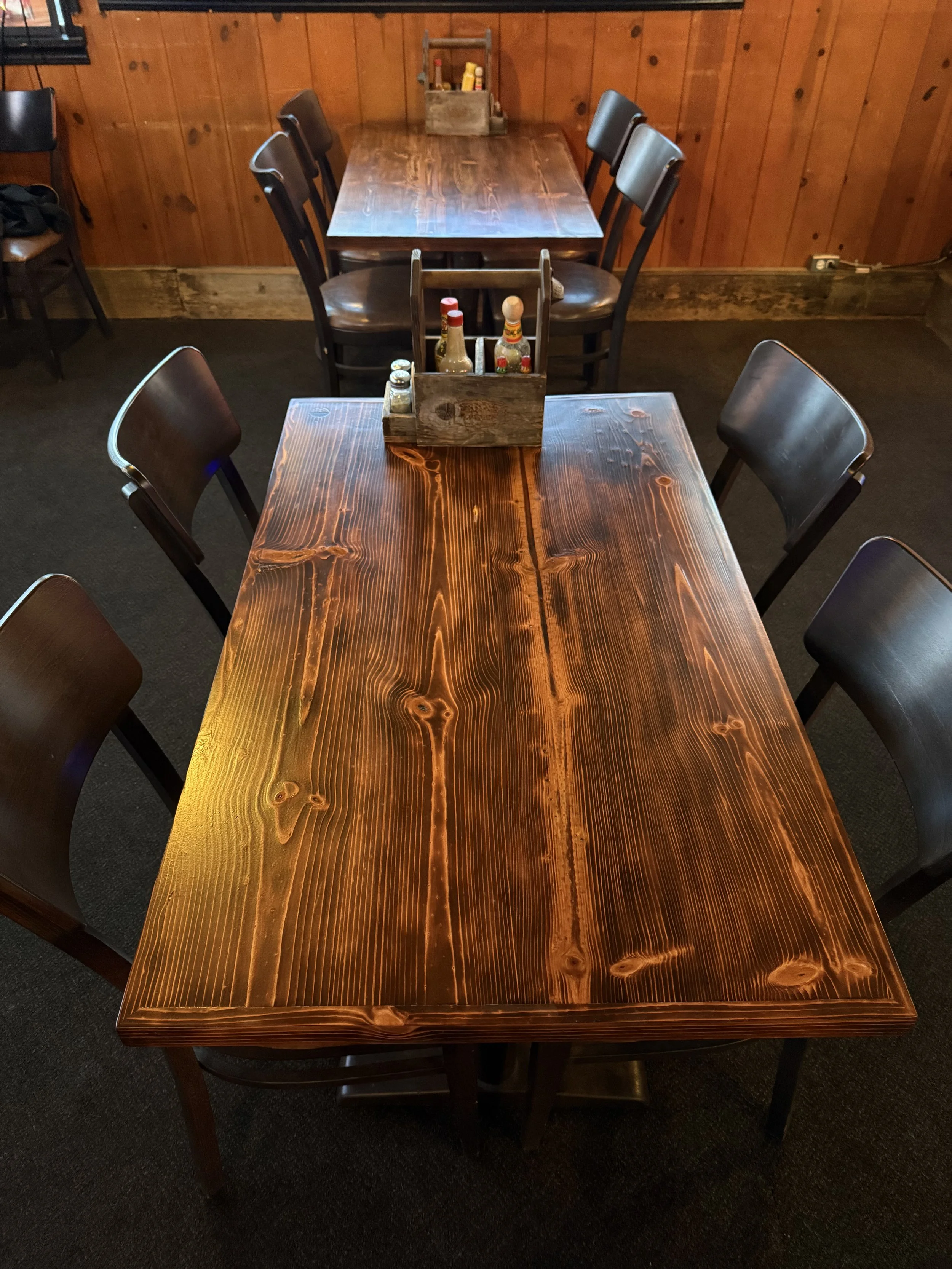 Burned/Stained Pine Tabletops