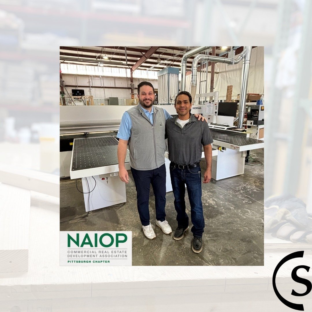 Last week, Art, our Sales Director, had the pleasure of giving Tom, the Executive Director of @naioppittsburgh , a tour of our shop. Thank you for visiting us and taking the time to explore our workspace!