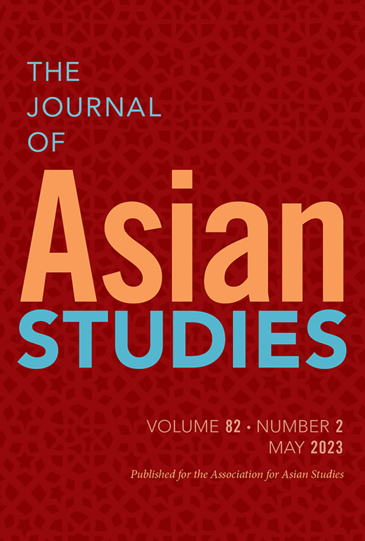 Cover of The Journal of Asian Studies, Volume 82, Number 2, May 2023, published for the Association for Asian Studies.