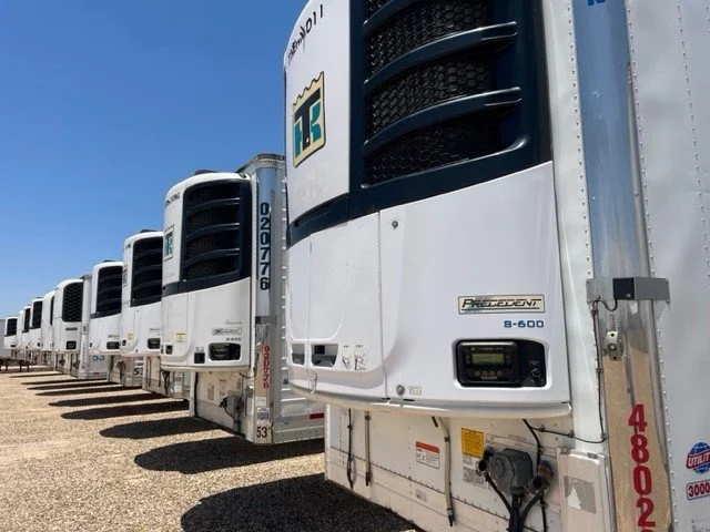 White refrigerated semi-trailer available through ATSR rental options