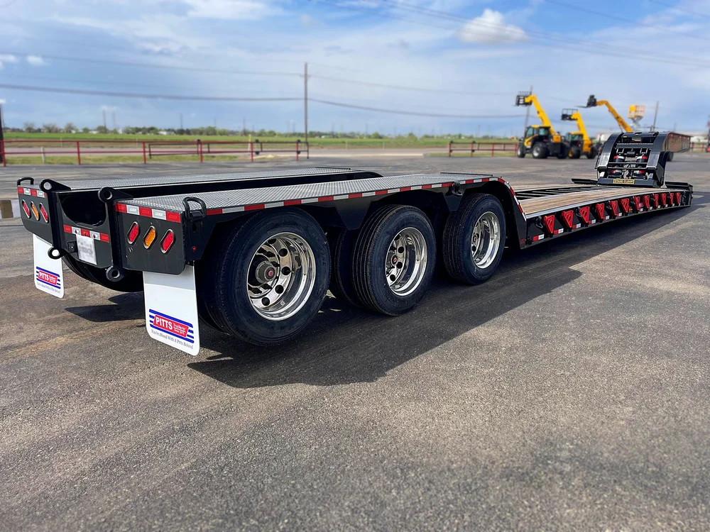 RGN lowboy trailer for heavy equipment transport