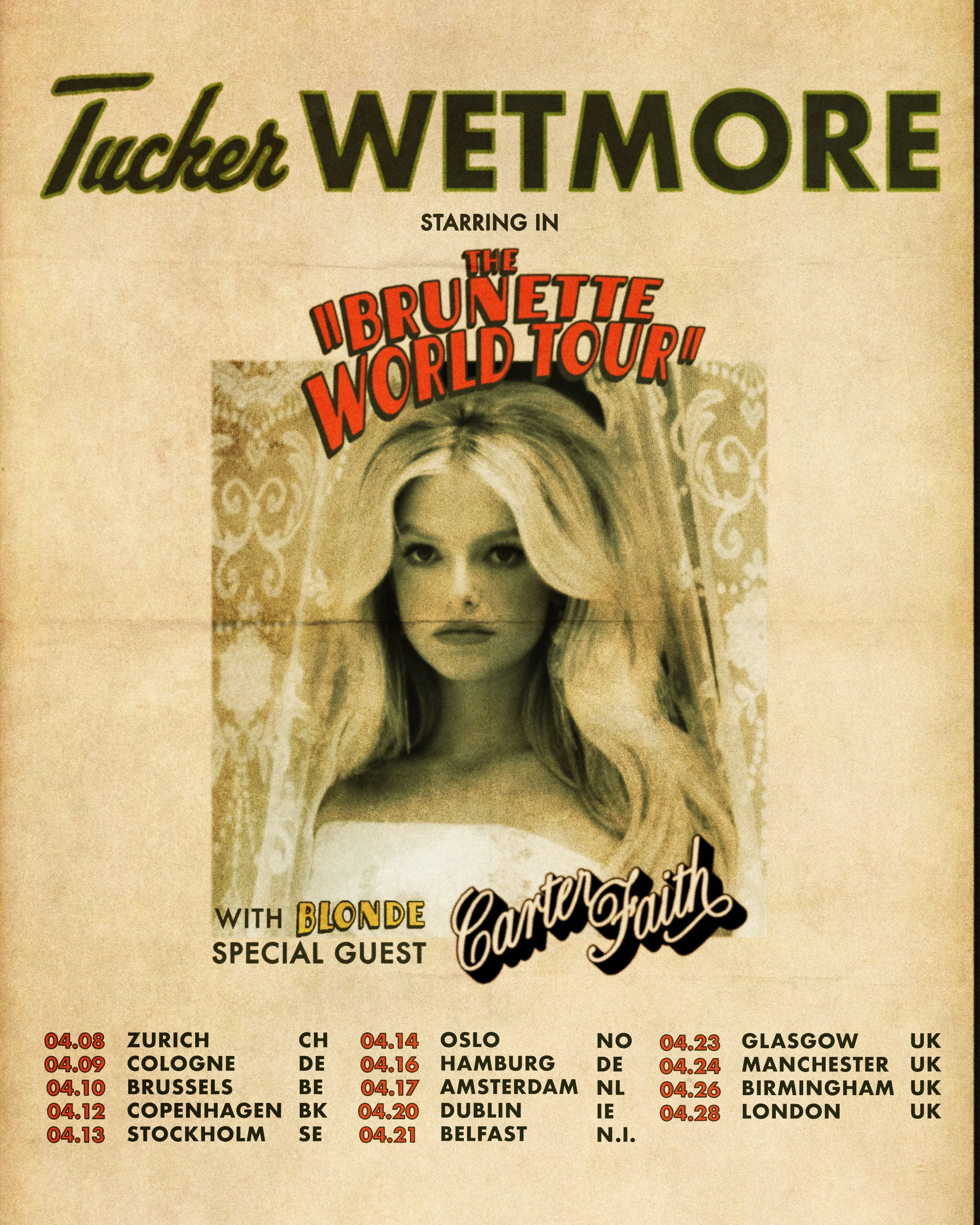 Admat Design (support) for Tucker Wetmore "The Brunette World Tour"