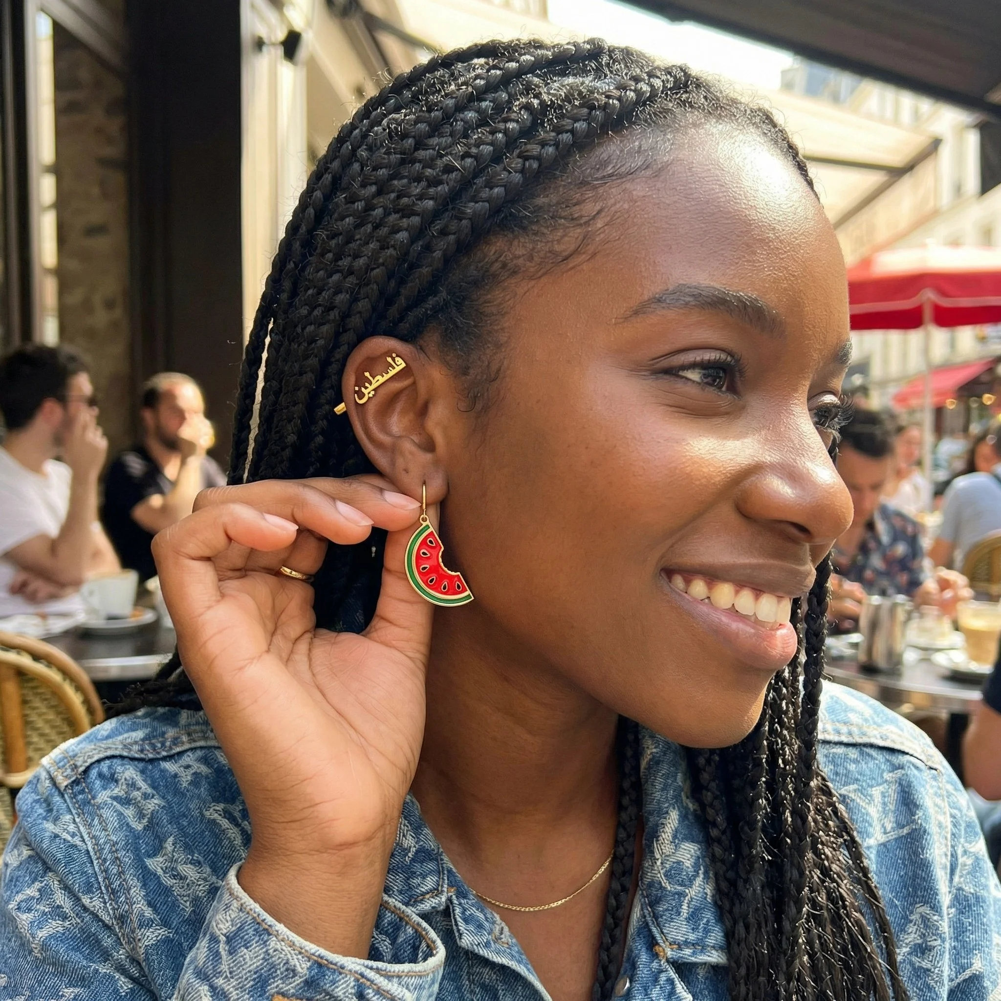 This is the third of a series where our values are translated as wearable and modern jewelry. Words and symbols that belie power and courage of the wearer.