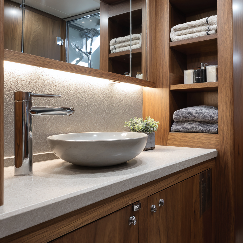 Boat cabin bathroom refresh